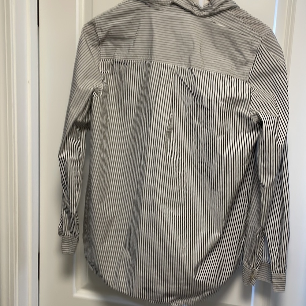 J. Crew Factory - Popover - Size Small - Black/white striped - excellent - Picture 9 of 13